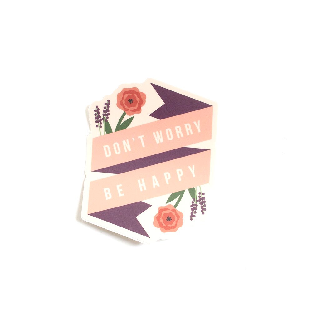 Stickers Northwest, Stickers, Art & School, 3", Don't Worry Be Happy, 579745